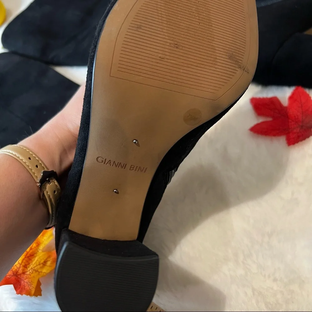GIANNI BINI knee High Black Suede Boots.  #45